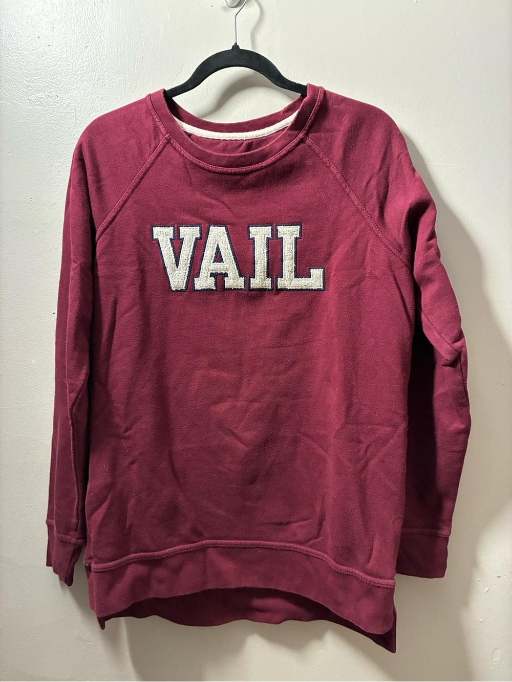 League Maroon Vail Sweatshirt with Chenille Letters
